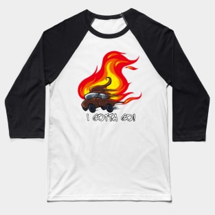 Flaming Carpoo Baseball T-Shirt